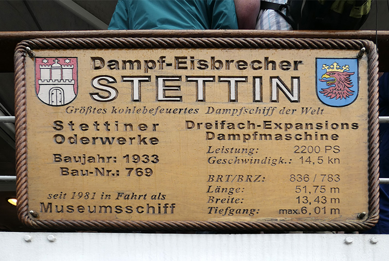 Dampferfahrt mit dem Eisbrecher "Stettin"